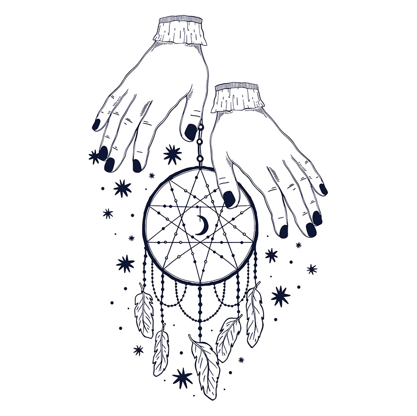 DreamCatcher Temporary Tattoo Fade Away Tattoo