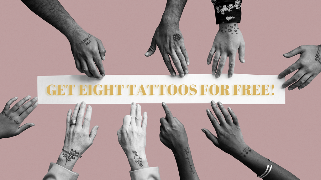 Orders over $35 will be guaranteed to get FREE 8 pieces of the hottest selling tattoos!