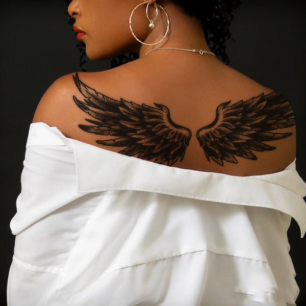 Left Wing of The Angel Temporary Tattoo