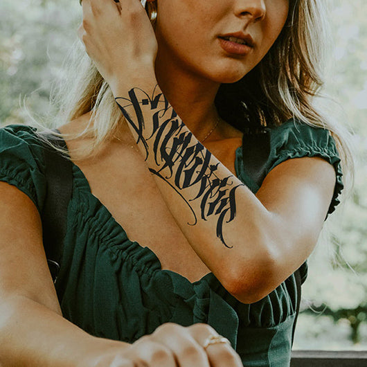 Tribal Carpe Diem Temporary Tattoo