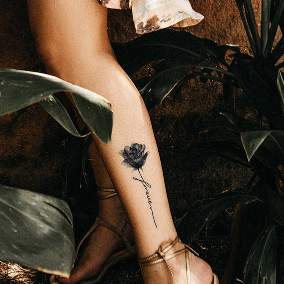 Flower Stem Temporary Tattoo