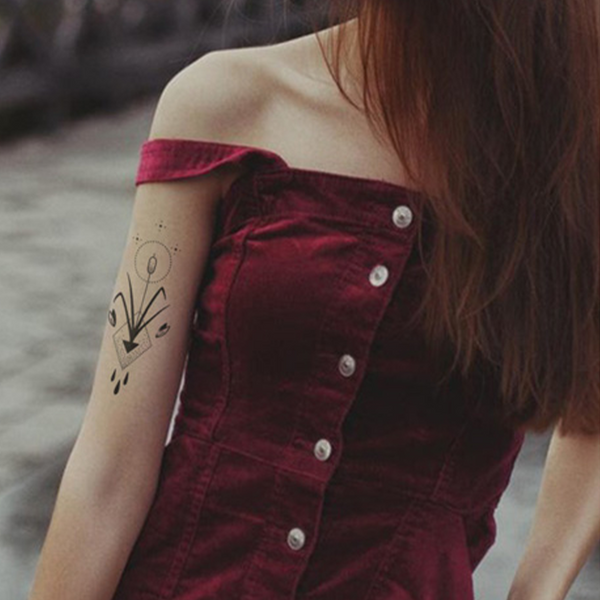 Aesthetic Tulips Temporary Tattoo