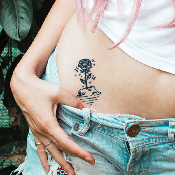 The Rose Planet Temporary Tattoo
