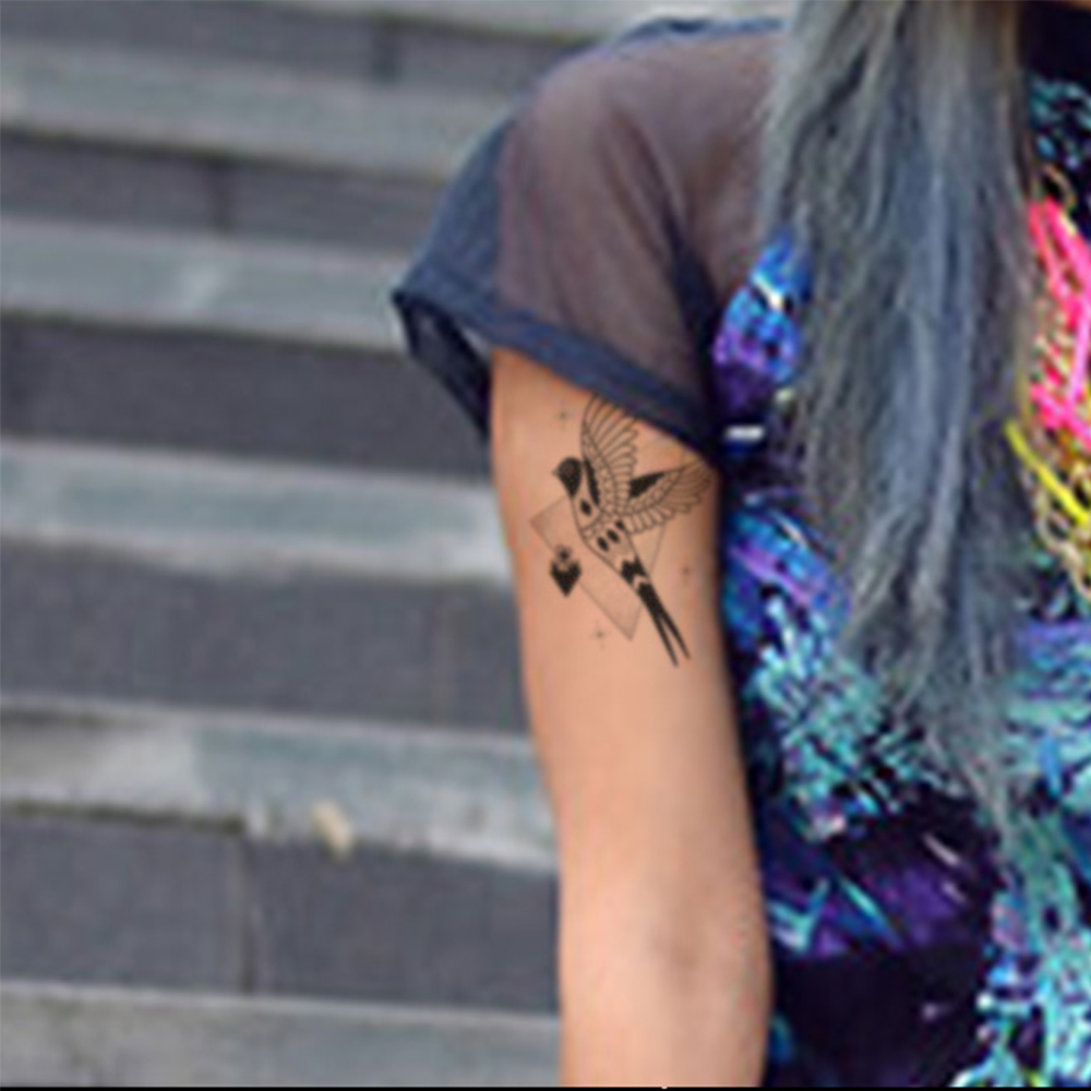 Sparrow Bird Temporary Tattoo Fade Away Tattoo