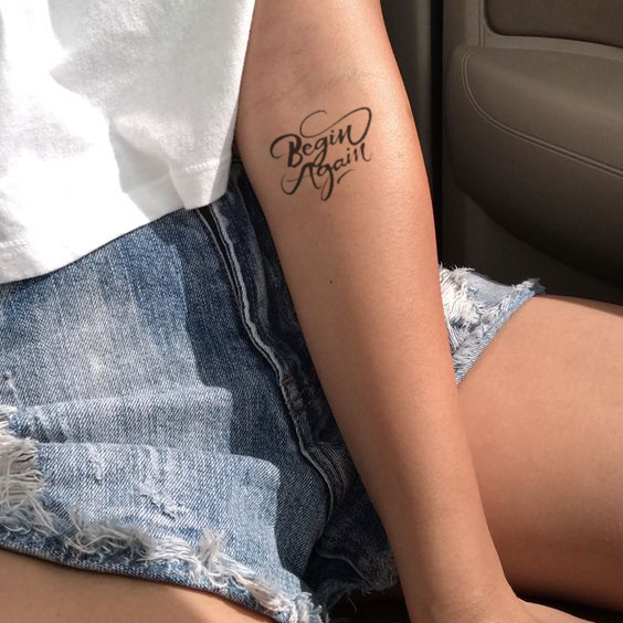 Begin Again Fade Away Tattoo