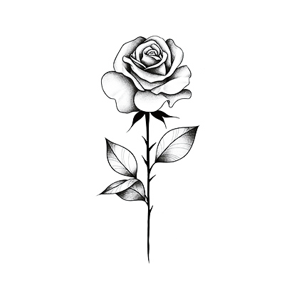 Small Black Rose - ArtWear Tattoo
